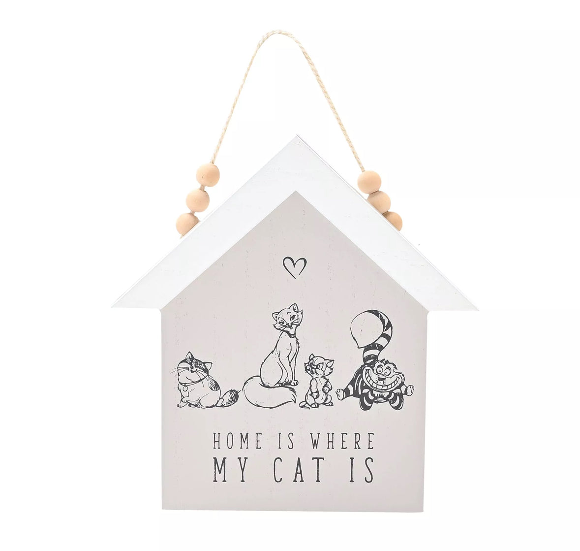 Disney Cats and Dogs Wandbordje 'Home is where my cat is' (Pre Order)