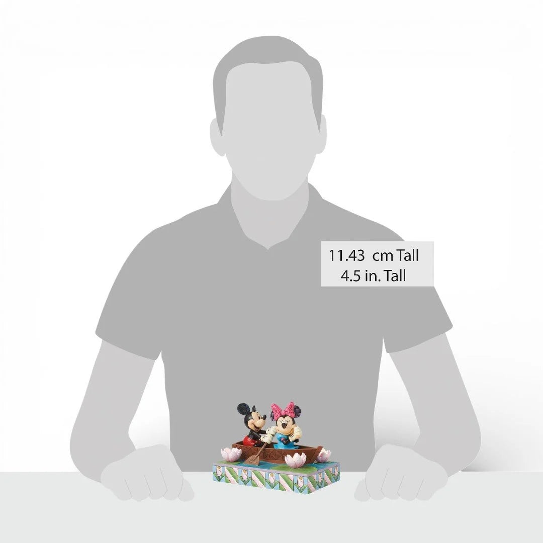 Disney Traditions Mickey & Minnie in een Roeiboot met Led - Started With The Mouse