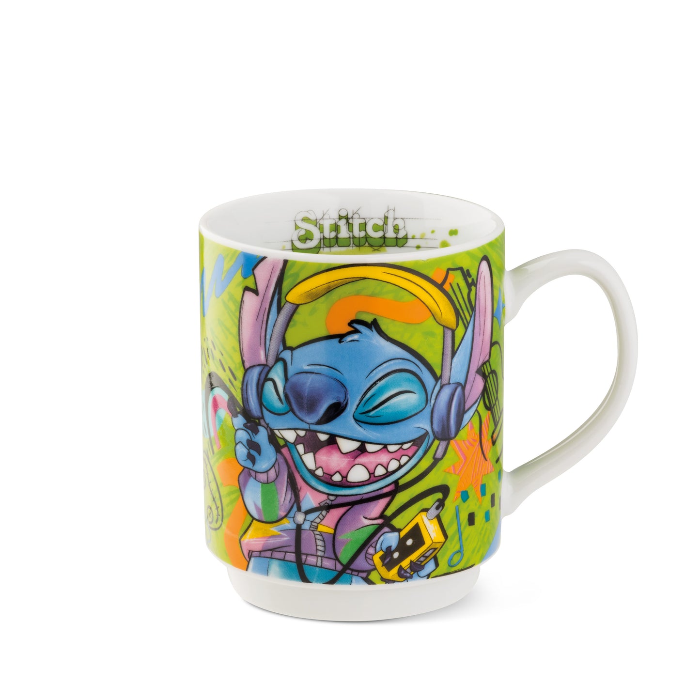 Groene Stitch-mok van 350 ml met vrolijk design, geïnspireerd door Lilo & Stitch – perfect voor Disney-fans die hun koffiepauze een magisch tintje willen geven.