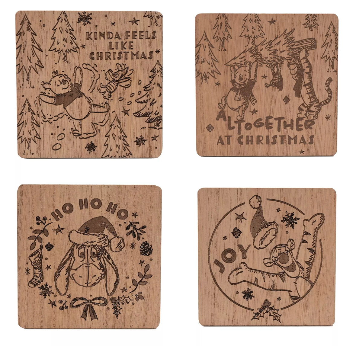 Winnie the Pooh Chistmas Onderzetters