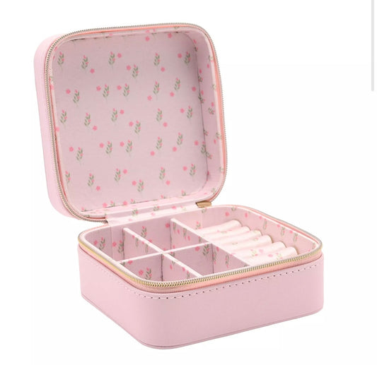 Honderd Bunderbos Knorretje sieradendoos met bloemenontwerp en ritssluiting – perfect cadeau voor Disney-fans