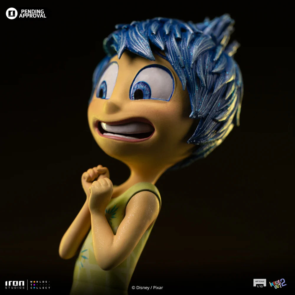 Stralende Joy uit Inside Out 2 als Art Scale 1/10 beeldje van Iron Studios.