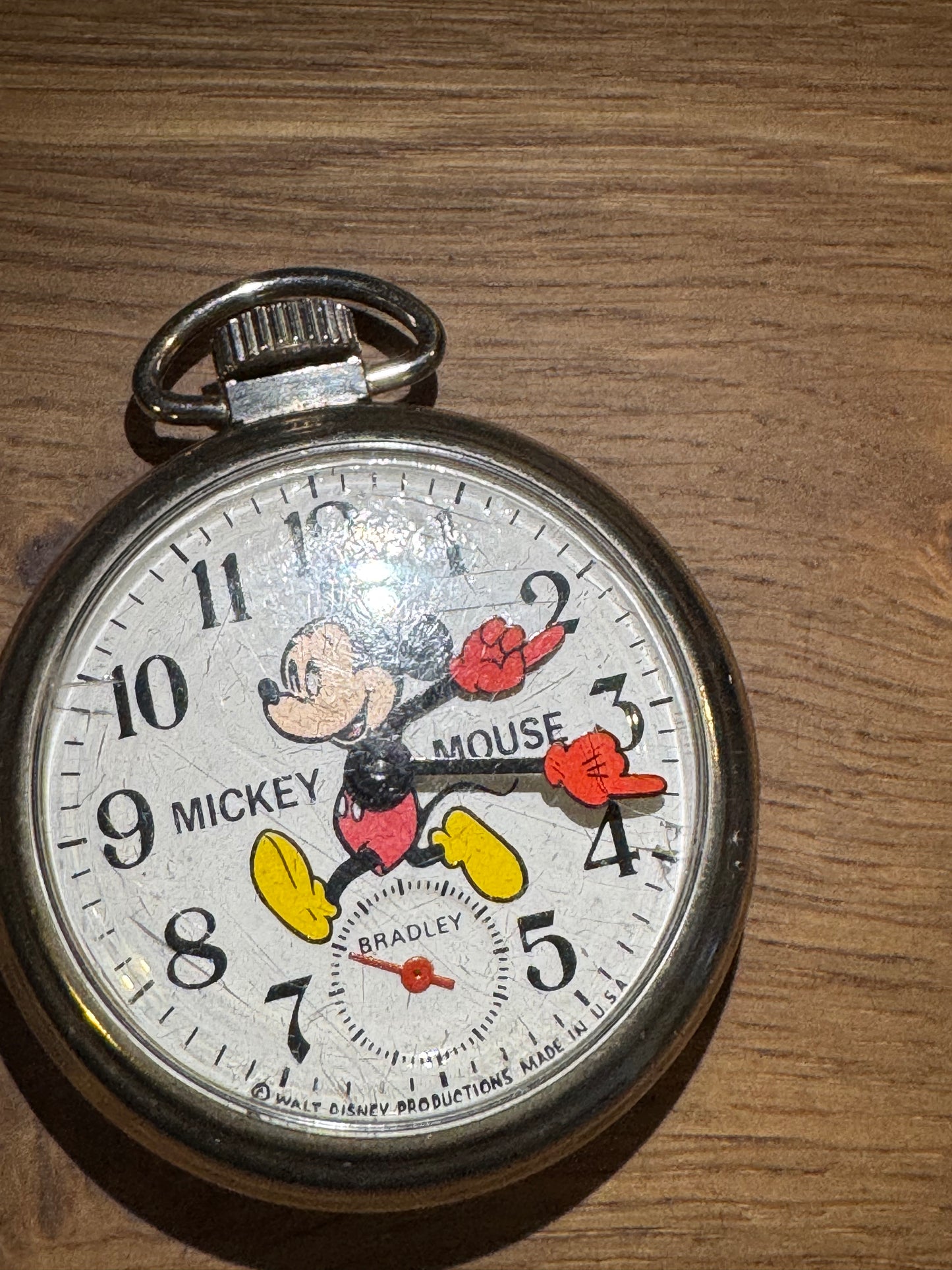 Vintage Mickey Mouse zakhorloge Bradley