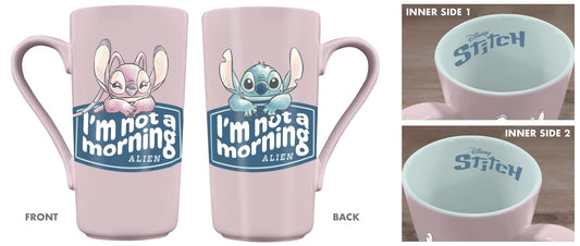 Stitch & Angel ‘I’m not a morning alien’ Latte Beker