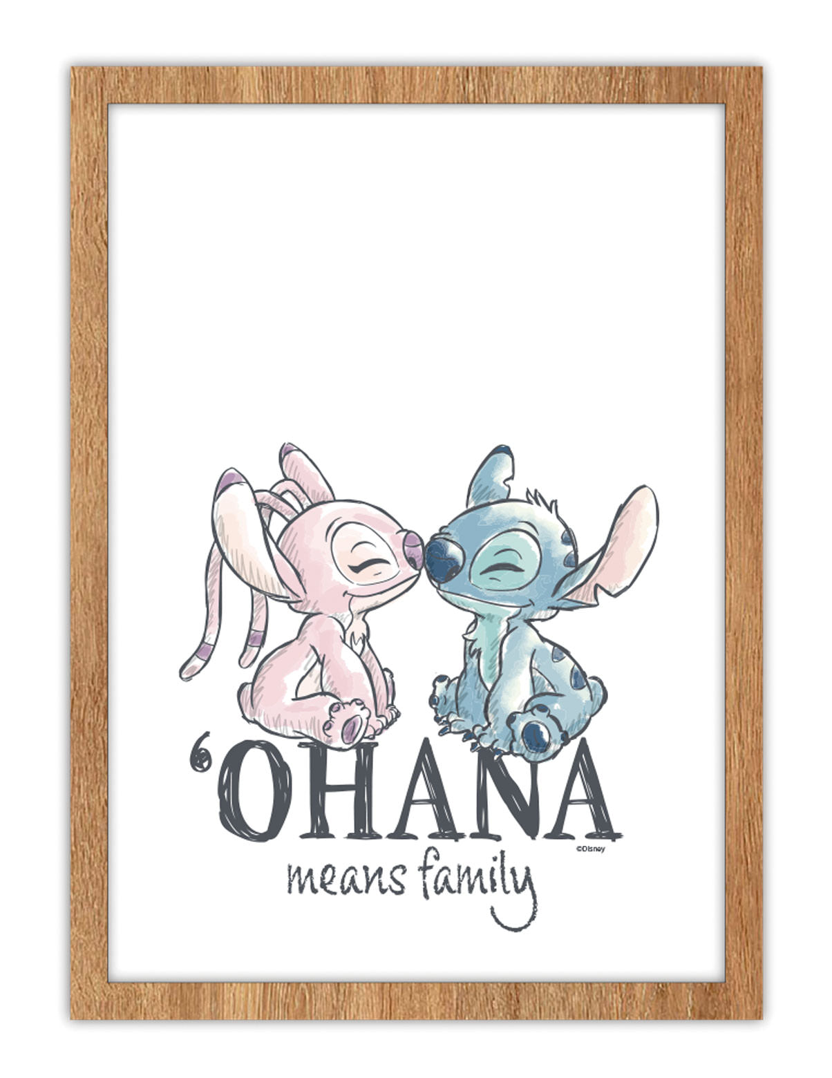 Disney Stitch & Angel Frame Led Lamp - Started With The Mouse