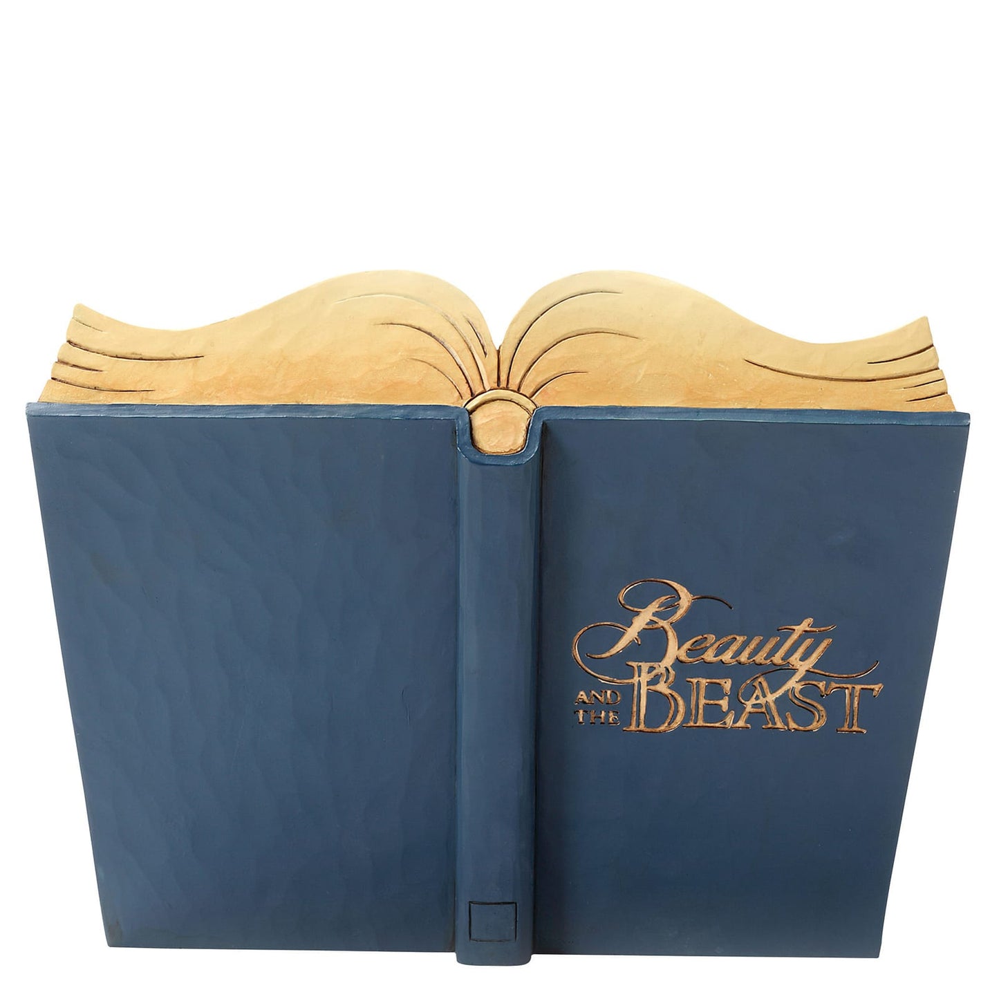 "Handbeschilderd beeld van Beauty and the Beast met rijke kleuren en folk-art details, gemaakt van resin uit de Disney Traditions collectie."