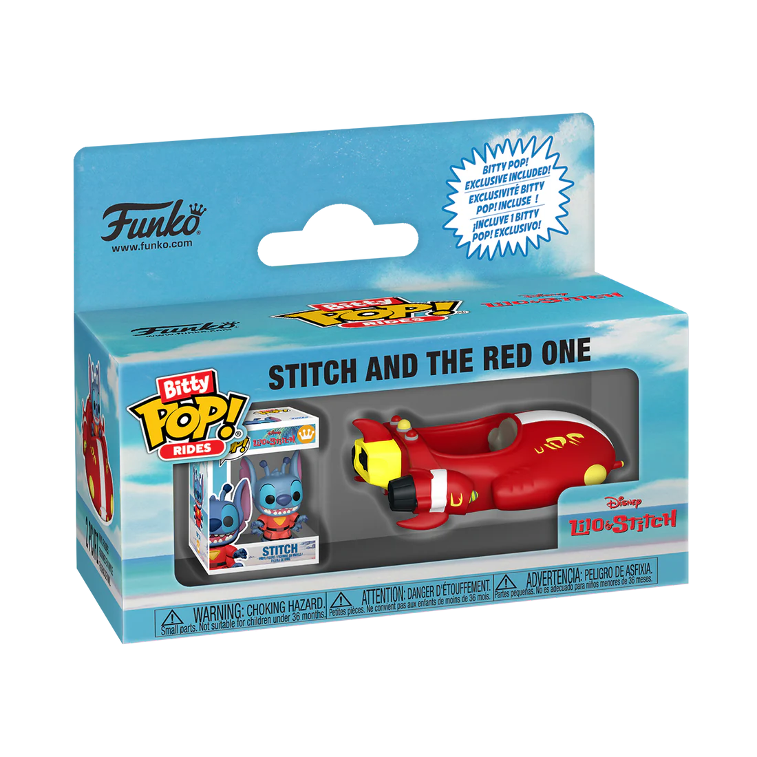 Bitty POP! Ride Stitch and the Red One miniatuurfiguren in luxe acryl displaydoos
