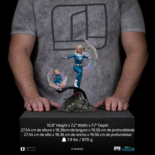 Gelimiteerd en gedetailleerd Invisible Woman Art Scale beeldje uit Marvel’s The Fantastic Four: First Steps, met de hand beschilderd.