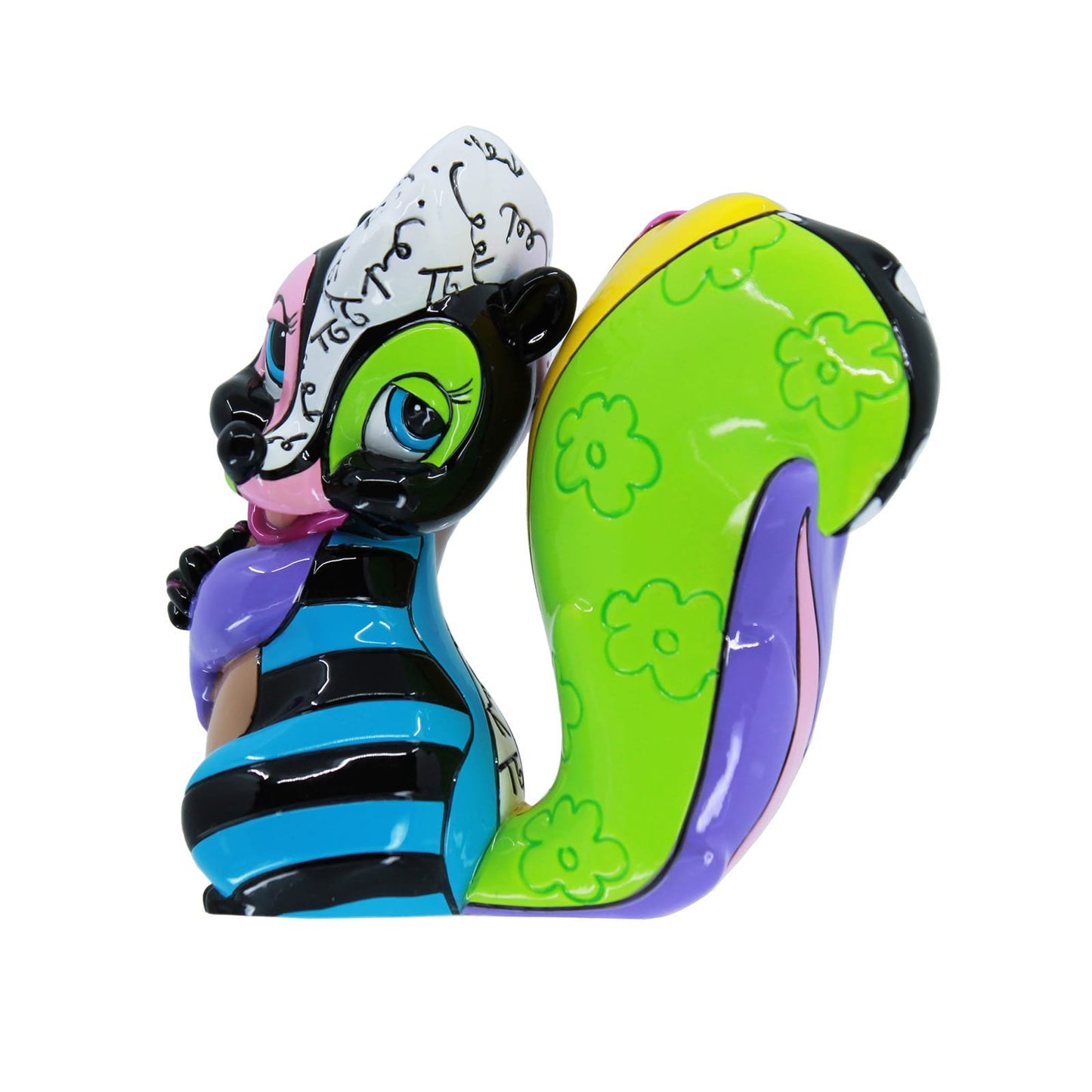 Kleurrijk Disney Bloempje beeldje van Romero Britto dat vrolijkheid en popart-magie toevoegt aan elke verzameling of cadeau.