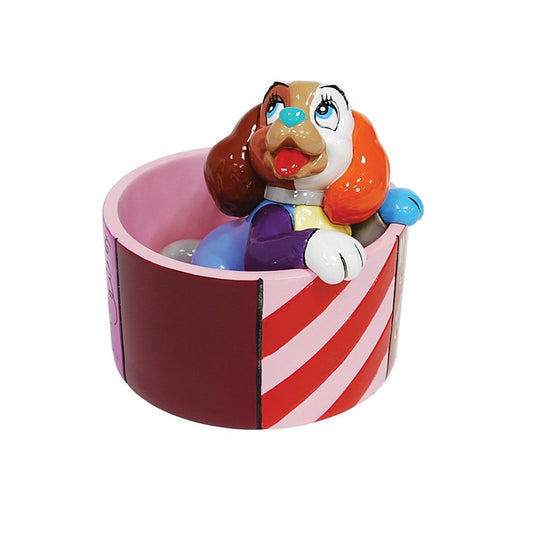 Exclusief Disney Lady-figuur ter ere van het 70-jarig jubileum, ontworpen door Romero Britto en geleverd in luxe geschenkdoos.