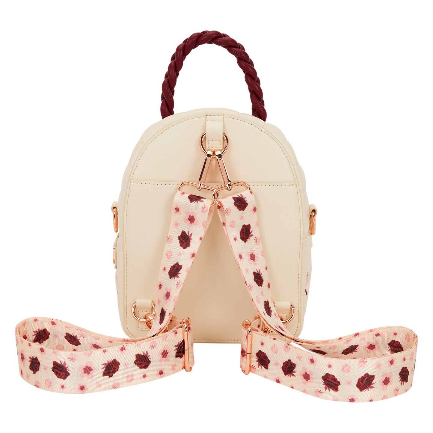 Loungefly Cream and Red ‘Floral’ Convertible Rugzak