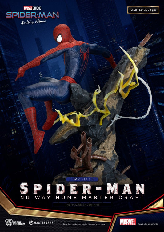 Premium Spider-Man No Way Home collectible – Andrew Garfield springend en web afvurende pose