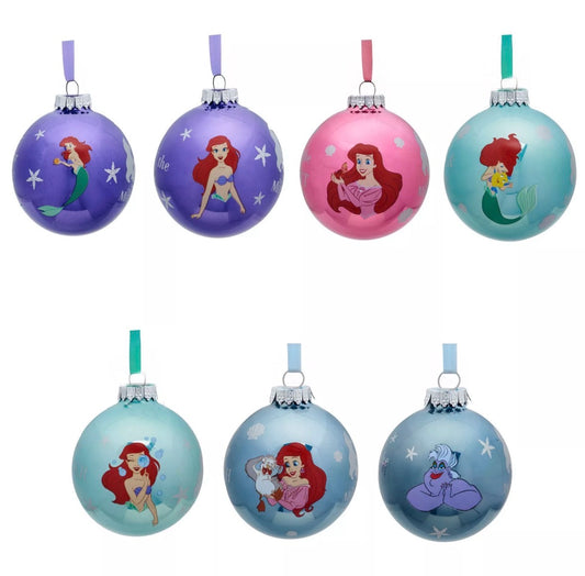 De Kleine Zeemeermin Kerstballen Set van 7 - afbeelding 2