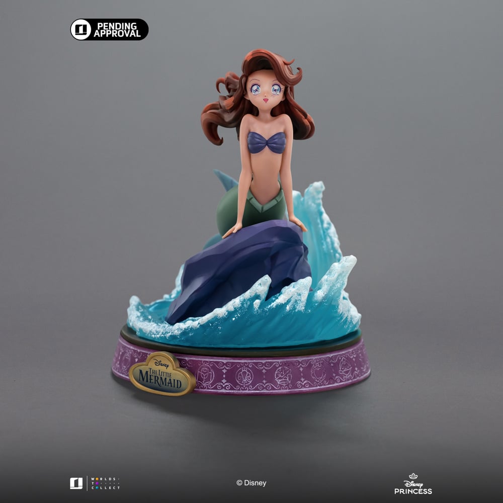 Handgeschilderd Ariel-beeldje van Iron Studios, ideaal voor Disney- en animeverzamelaars.