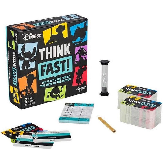 Laat zien hoeveel je weet over Disney met het Ridley's Games Think Fast spel, vol met uitdagende vragen op 240 kaarten.