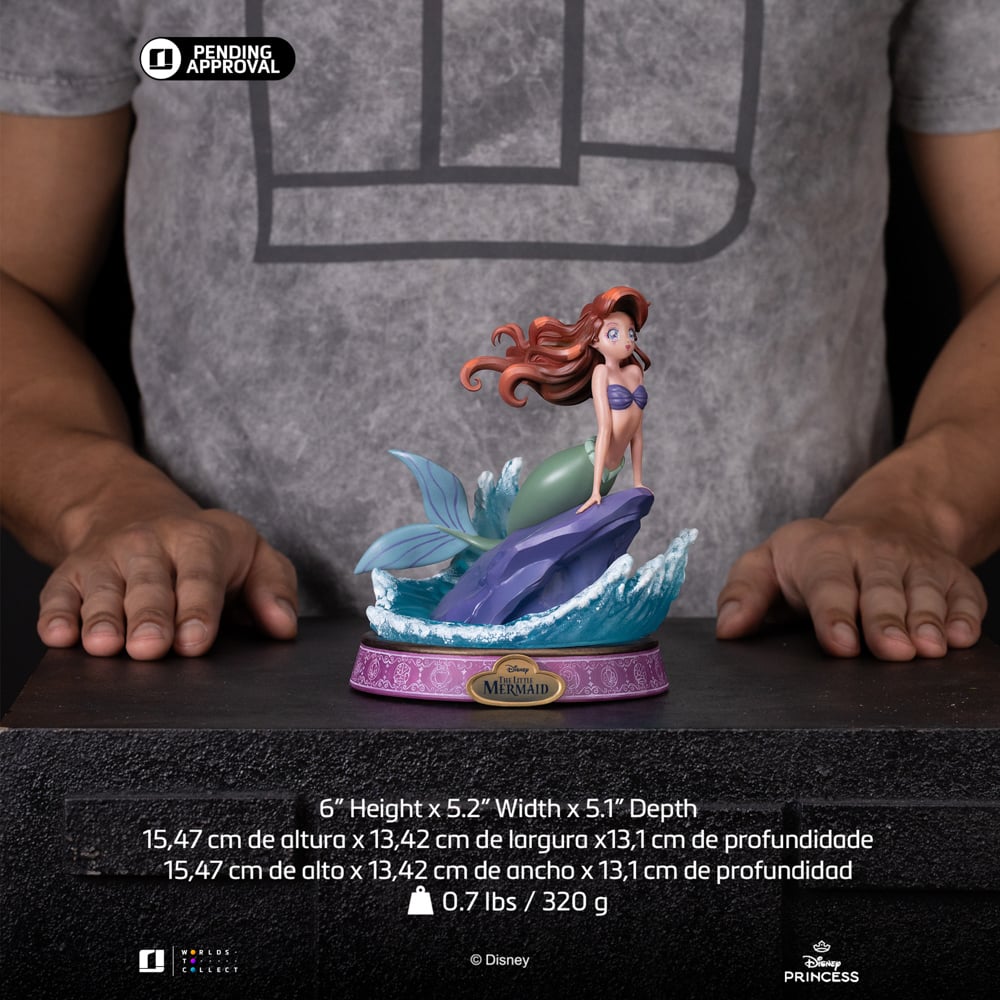 Close-up van het gezicht van Ariel in anime-stijl, met verfijnde afwerking en sprankelende blik.
