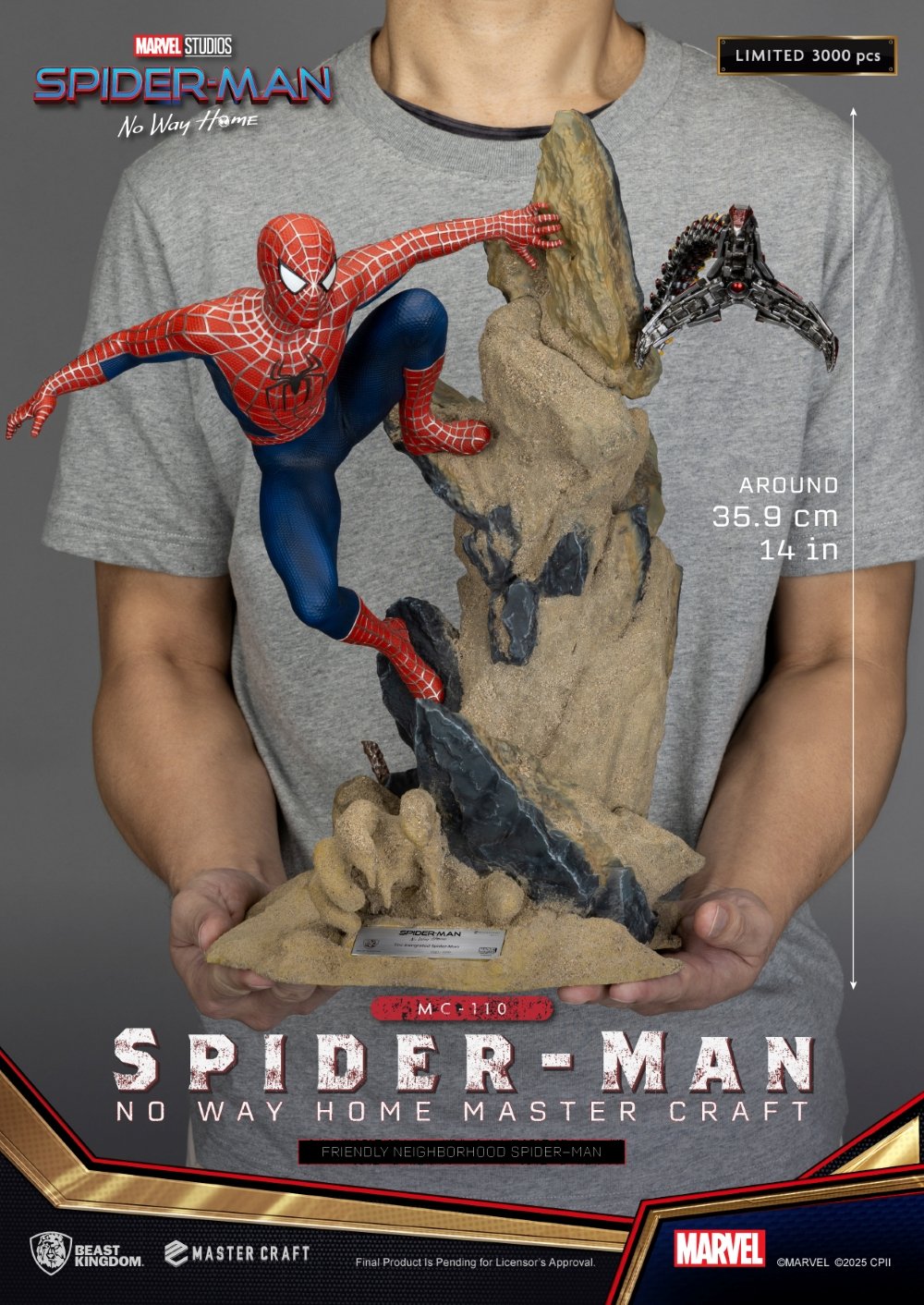 Exclusief Marvel verzamelobject – handgeschilderd standbeeld van Tobey Maguire’s Spider-Man met certificaat