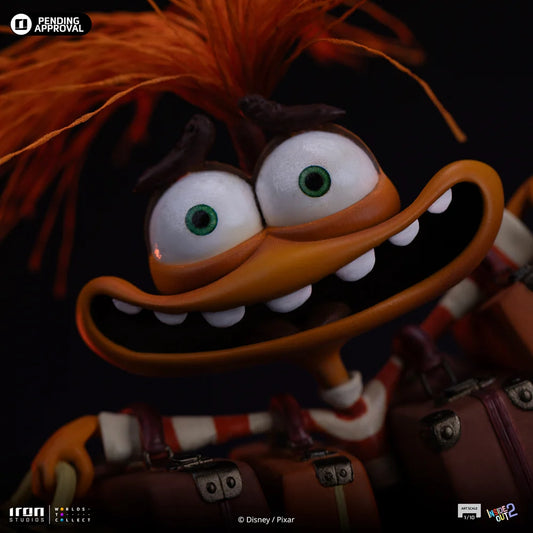 Deze gedetailleerde statue van Anxiety uit Inside Out 2 vangt perfect de spanning en charme van deze nieuwe emotie – een must voor elke Pixar-fan.