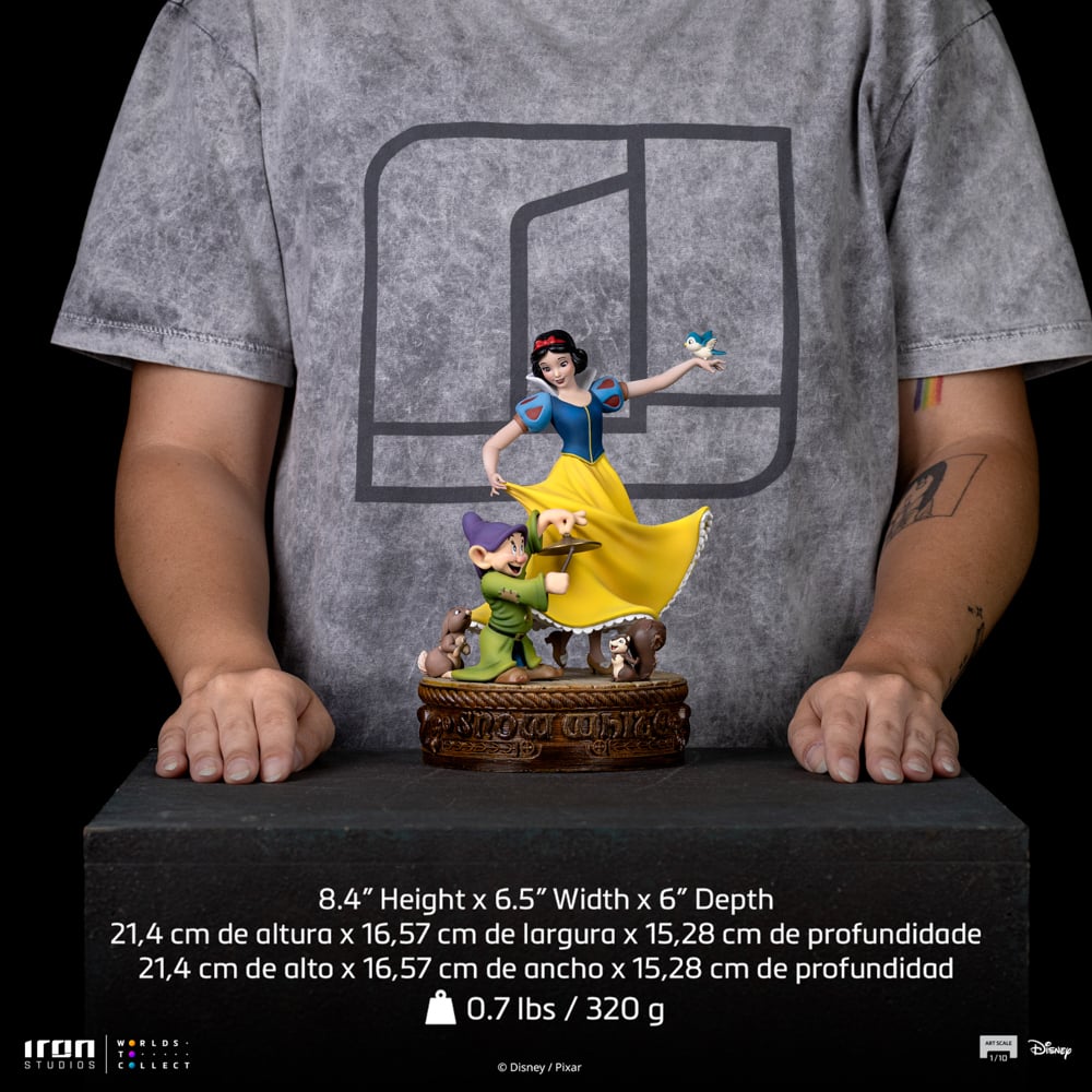Breng Disney-magie in huis met deze verfijnde Snow White statue van Iron Studios – een tijdloos collectible.