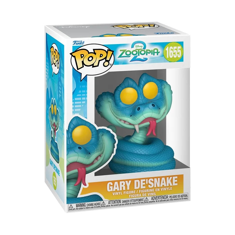 Officieel Zootopia 2 Funko Pop! vinylfiguurtje van Gary De'Snake, perfect als cadeau of toevoeging aan je collectie.