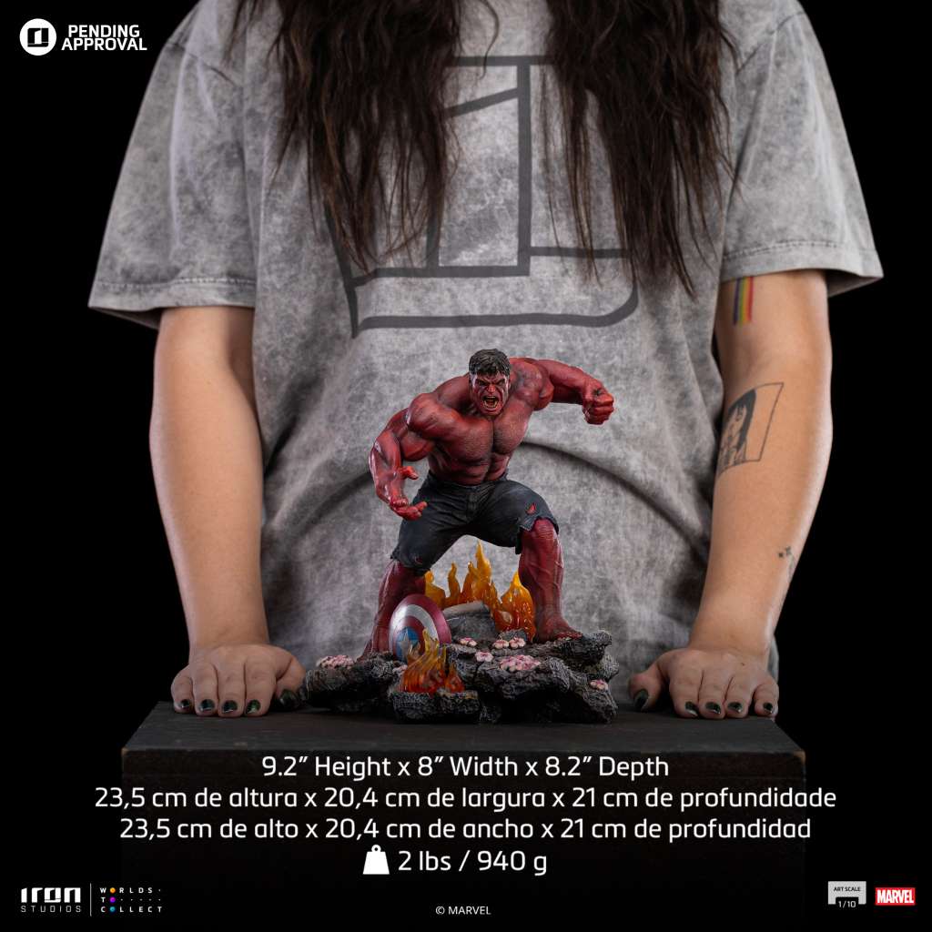 Voor echte Marvel-fans 🔴 Deze Red Hulk Art Scale 1/10 statue straalt brute kracht uit en mag niet ontbreken in een collectie vol iconische Marvel-personages.