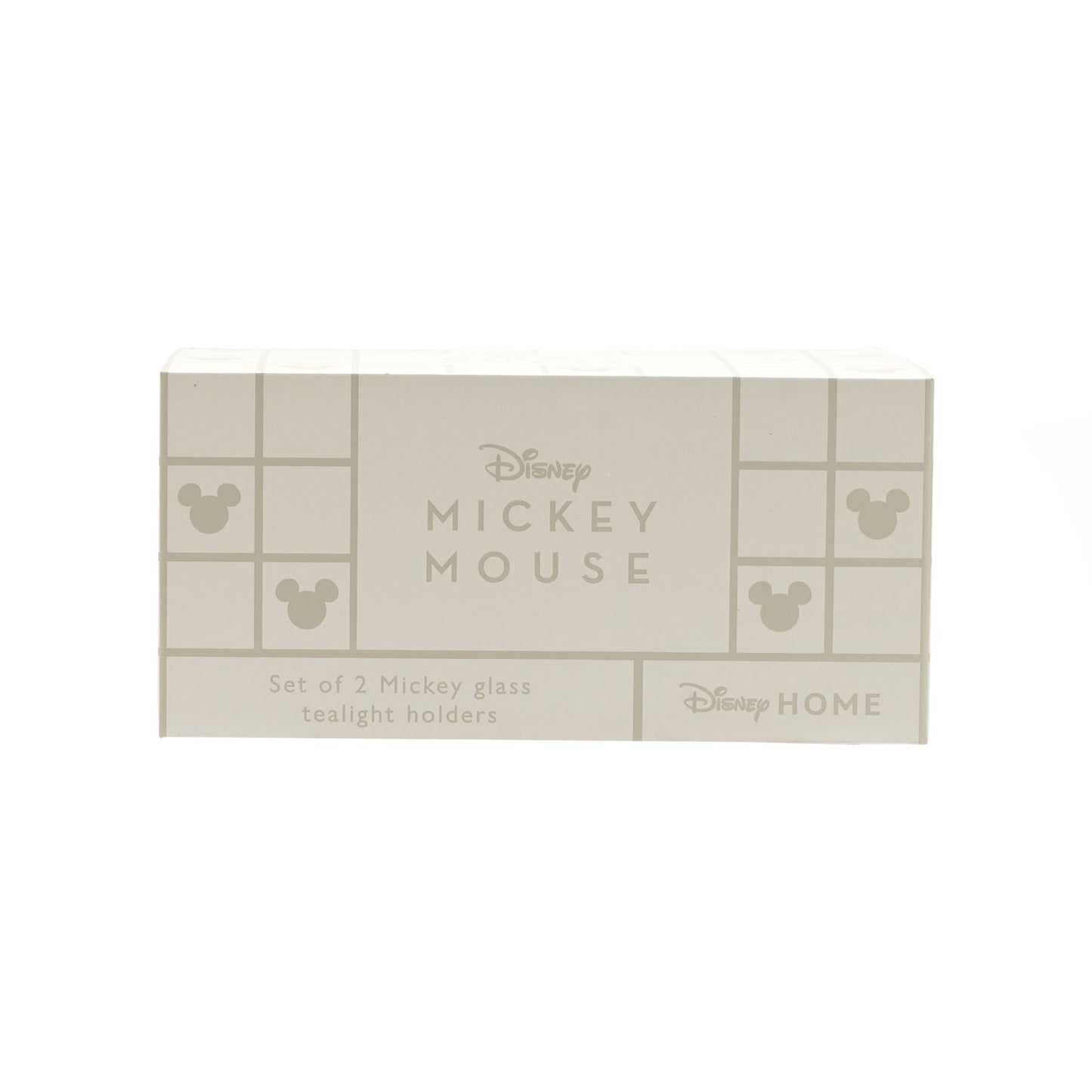 "Mickey Mouse glazen kandelaars - Schattige set van twee met dik, helder glas en het bekende Mickey Mouse-hoofd. Geschikt voor theelichtjes of kleine kaarsen. Voeg een speelse touch van Disney toe aan je interieur!"