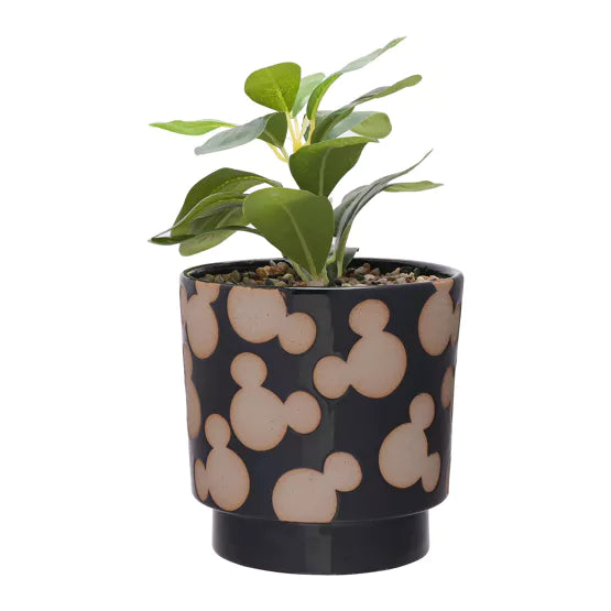 mickey mouse succulent planter Disney: Mickey Shapes Black Planter