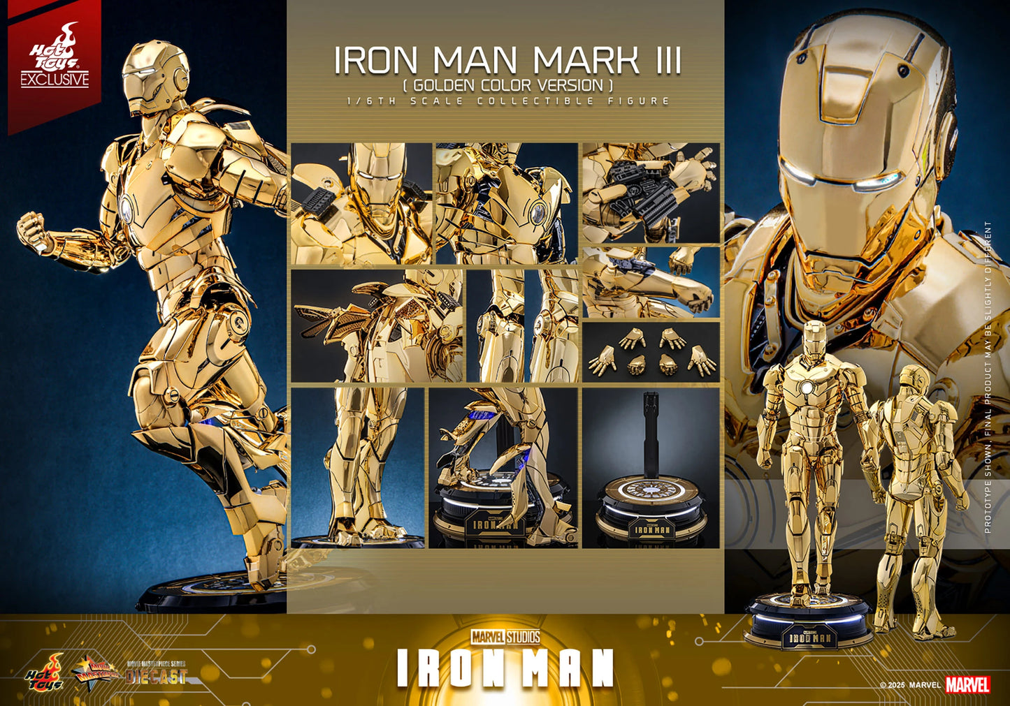 Exclusief 1/6 schaal Iron Man Mark III verzamelobject, gelimiteerd tot 3.000 stuks wereldwijd.