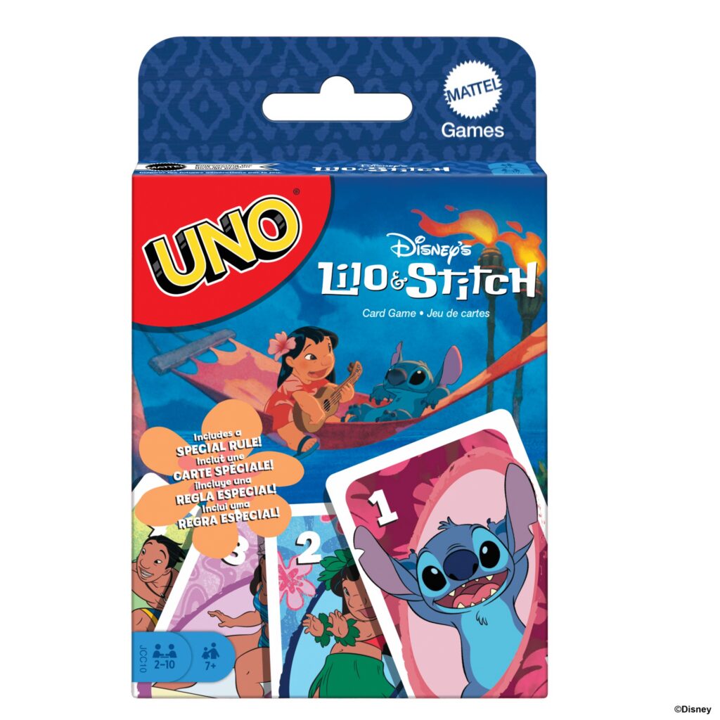 Speel UNO met een magische Disney-twist! Dit Lilo & Stitch UNO kaartspel bevat kleurrijke kaarten en een speciale Ohana-regel die elke ronde spannend houdt. Perfect voor gezellige spelavonden met familie en vrienden. Geschikt voor 2–10 spelers vanaf 7 jaar.