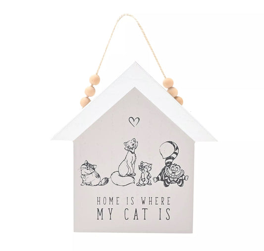 Disney Cats and Dogs Wandbordje 'Home is where my cat is' (Pre Order)