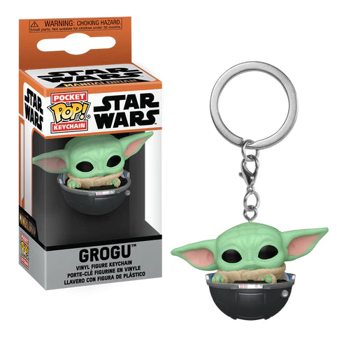 Ontdek de sterrenstelsels naast Pop! Sleutelhanger Grogu™ in zijn zwevende kinderwagen! Voeg deze schattige vondeling toe aan je verzameling en help hem herenigen met de Mandalorian™ in je collectie van The Mandalorian™!