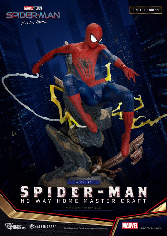 Beast Kingdom MasterCraft The Amazing Spider-Man standbeeld – Andrew Garfield in actie met web en bliksem