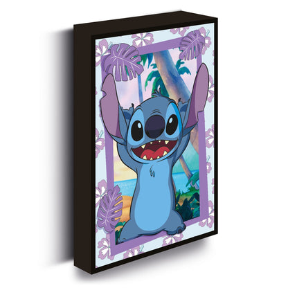 Verlicht decoratief paneel van Stitch uit Lilo & Stitch. Werkt op 3 AA-batterijen, binnenshuis gebruik, ideaal voor Disney-verzamelaars en als cadeau.