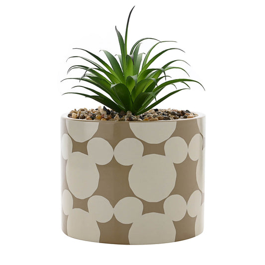 Moderne Disney Mickey bloempot van keramiek met kunstplant voor trendy interieur en Disney liefhebbers
