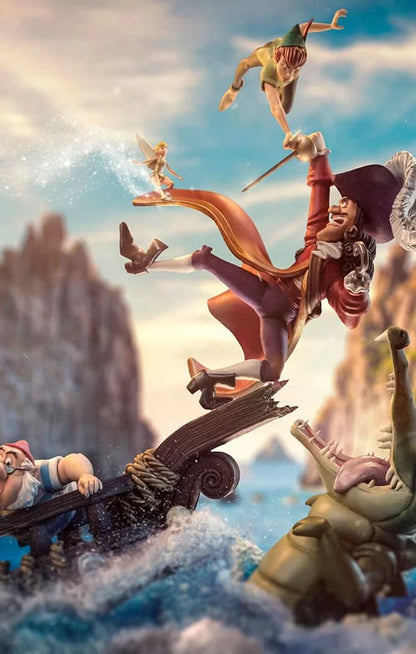 Iron Studio's Statue Peter Pan vs Hook Deluxe - Disney 100th - Art Scale 1/10 - Started With The Mouse