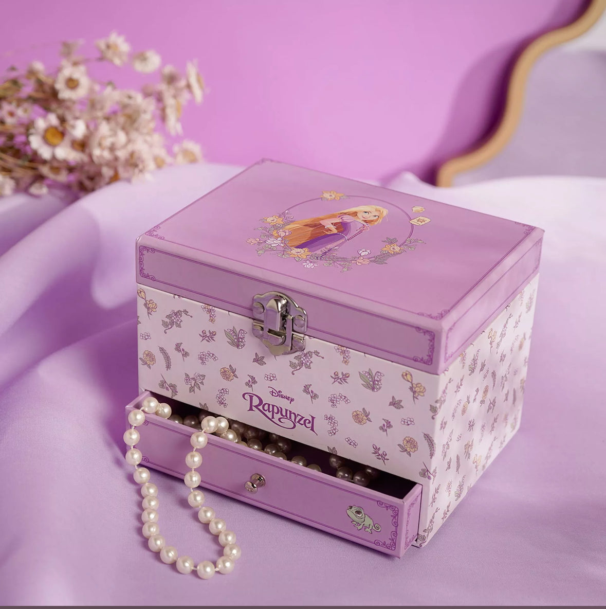 Disney Pastel Princess Rapunzel Musical Jewelry Box