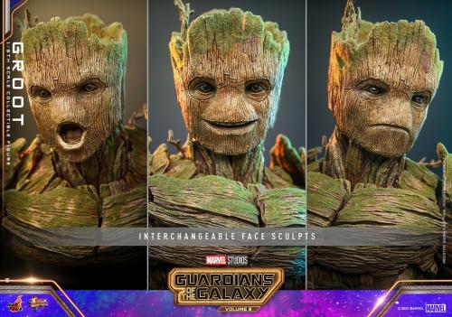 Hot Toys Groot 1/6 figure in gespierde volwassen vorm uit Guardians of the Galaxy Vol. 3.