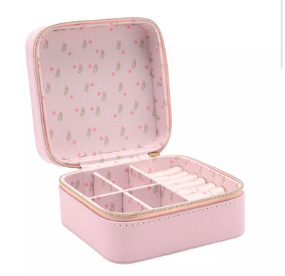 Honderd Bunderbos Knorretje sieradendoos met bloemenontwerp en ritssluiting – perfect cadeau voor Disney-fans