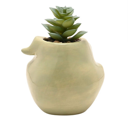 Keramische Disney Oogie Boogie plantenpot met kunstplant voor fans van The Nightmare Before Christmas
