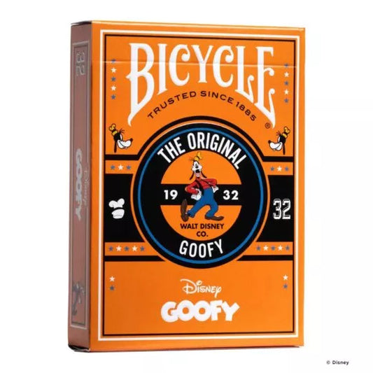 Speel met een glimlach met de Bicycle Goofy spelkaarten! Hoogwaardige kaarten met vrolijke illustraties van Disney’s Goofy maken elk potje leuker. Perfect voor kaartliefhebbers en Disney-fans.