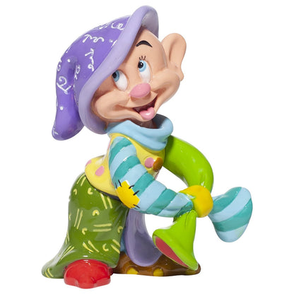 Dopey beeldje van Romero Britto – handbeschilderd popart figurine met heldere kleuren, geleverd in merkdoos met venster.