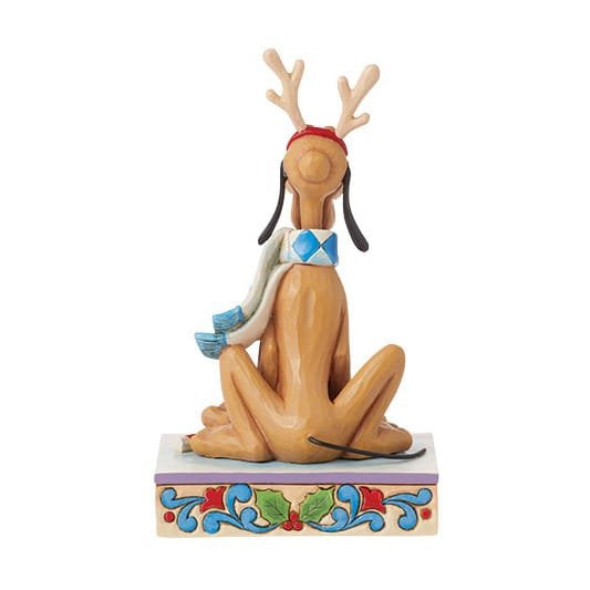 Pluto met rendiergeweien in een vrolijk kerstontwerp, een blikvanger voor je feestelijke interieur.