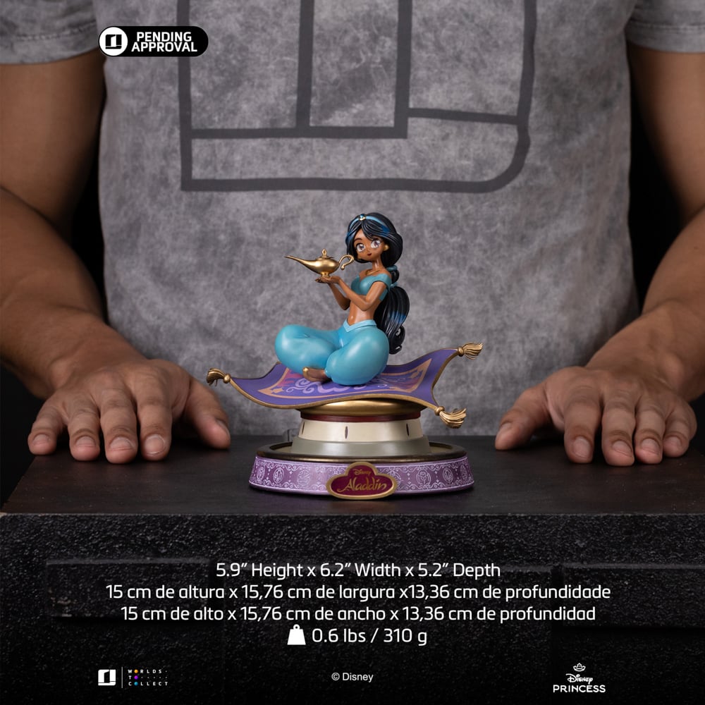 Volledige weergave van de Jasmine Anime Princess Statue, met opvallende kleuren en hoogwaardige afwerking.