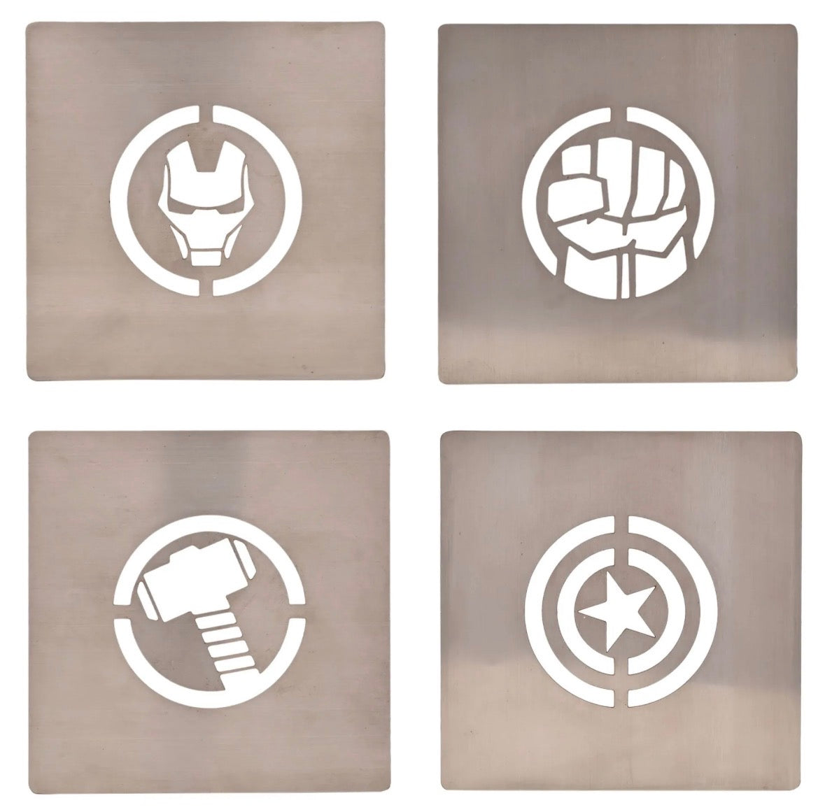 Marvel The Avengers set van 4 Vierkanten Onderzetters