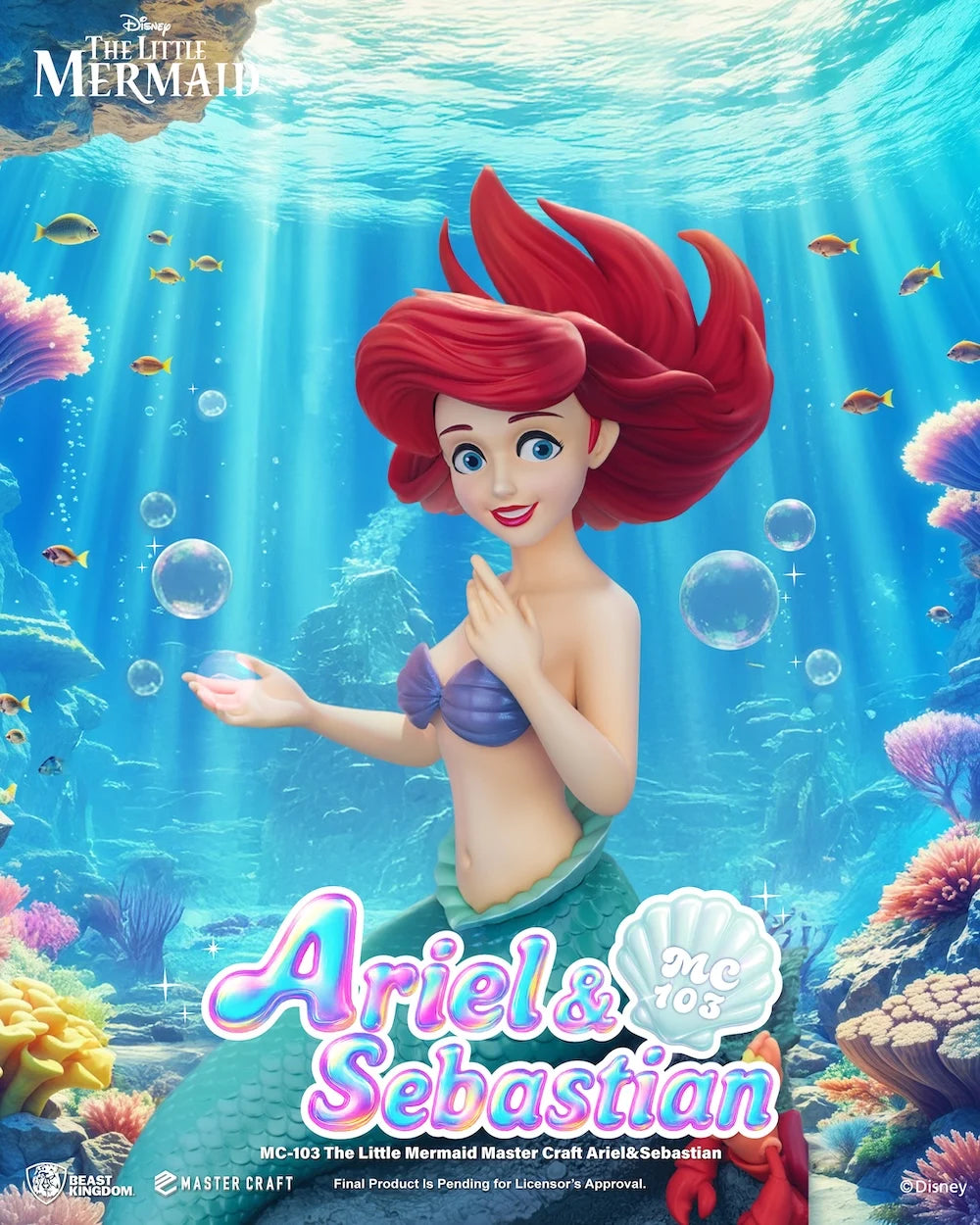 “Gedetailleerd Ariel en Sebastiaan beeld uit De Kleine Zeemeermin, perfect voor Disney-verzamelaars.”