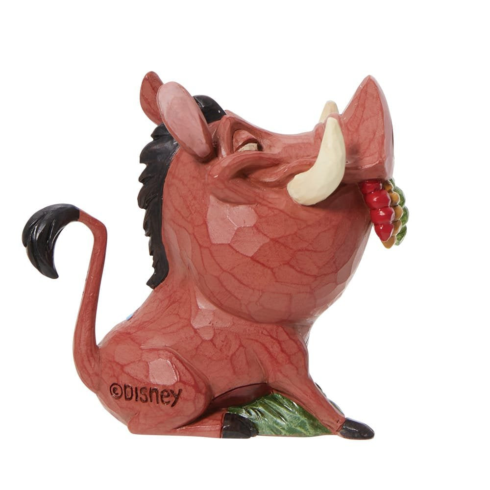 Miniatuurfiguur van Pumbaa uit The Lion King, een uniek Disney verzamelobject vol kleur en karakter.