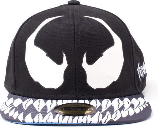 "Marvel Spider-Man Venom Baseball Cap – zwarte pet met opvallend Venom-design en verstelbare sluiting"