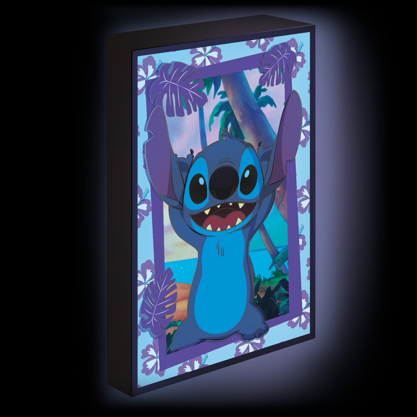 Disney Lilo & Stitch lichtcanvas met ingebouwde LED-verlichting. Officieel Stitch-design, 30x40 cm, perfect als decoratie en cadeau voor fans.