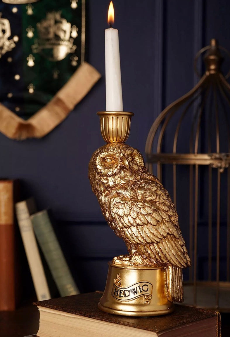 Harry Potter Hedwig kaarsenhouder – decoratieve sneeuwuil kaarsenhouder voor fans van de tovenaarswereld