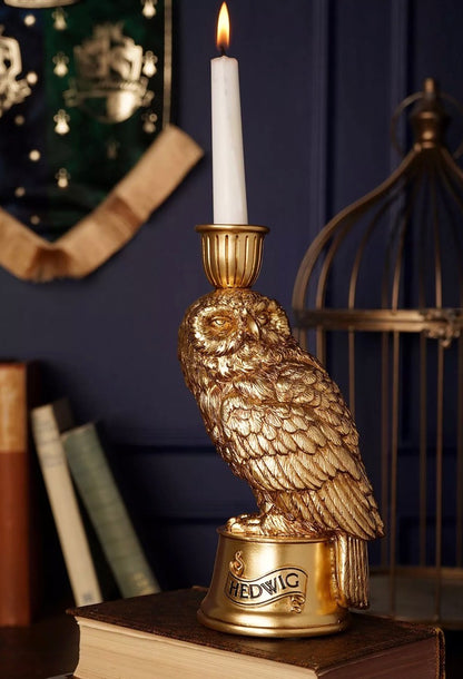 Harry Potter Hedwig kaarsenhouder – decoratieve sneeuwuil kaarsenhouder voor fans van de tovenaarswereld